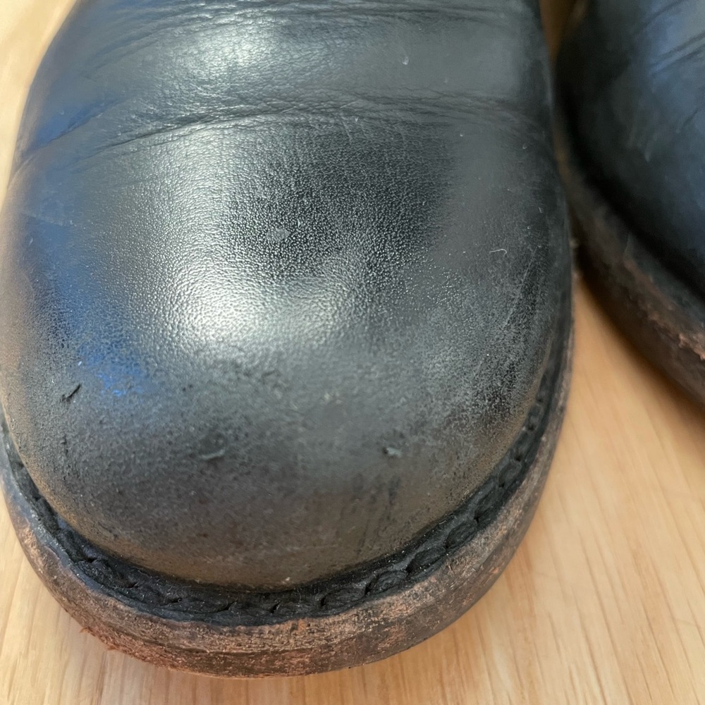 FRYE Veronica VTG BLACK LEATHER Shortie Boots Size 8 - Picture 16 of 16